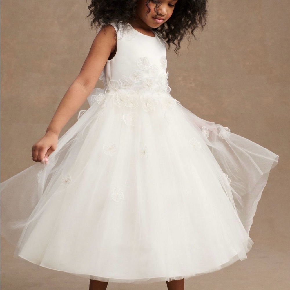 Princess Daliana Emmie Floral Applique Tulle
Flower Girl Dress